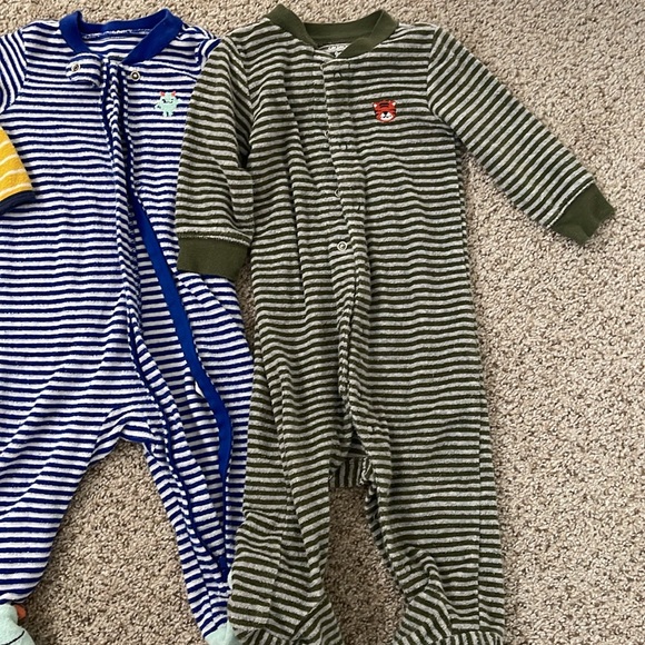 Carters Boys Terry Terry Footie Pajama Bundle - Picture 2 of 8
